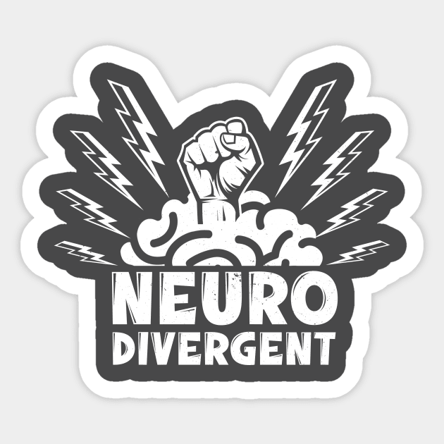 Neurodivergent Brain Sticker by Sideways Tees